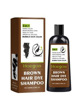 HOEGOA Polygonum Multiflorum Hair Color Shampoo Brown